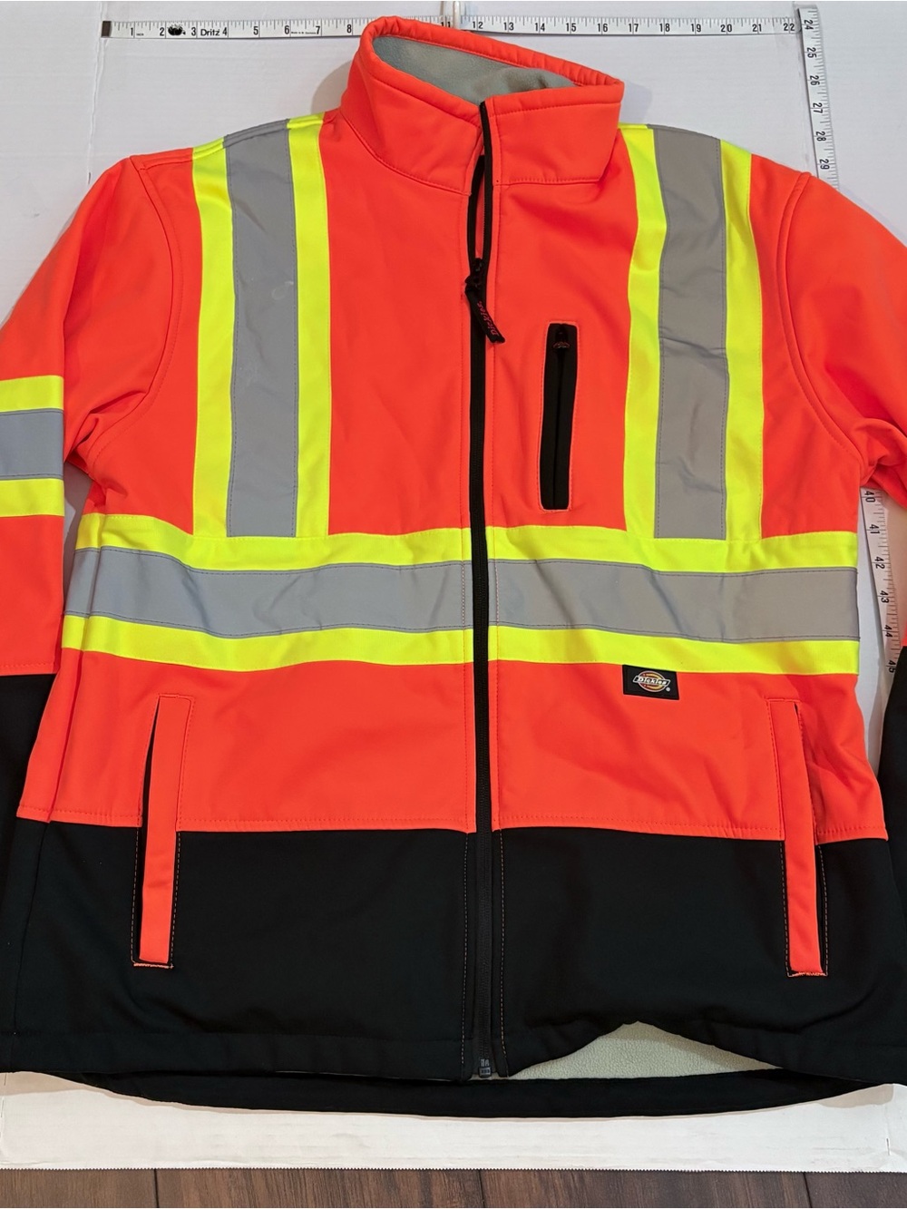 Dickies High-Visibility Orange & Black Safety Softshell Jacket large work